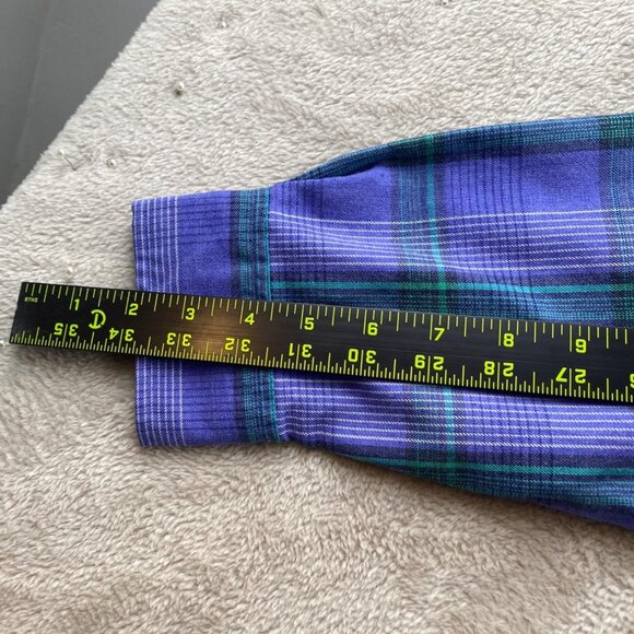 Marmot Woman's Plaid Button-Up Shirt XL in Purple & Green Long Sleeve - Picture 6 of 13